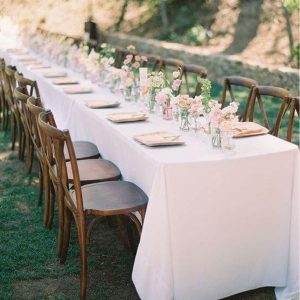 90x156 White Tablecloth Rental