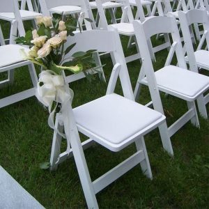 White Folding Wedding Chair Rental