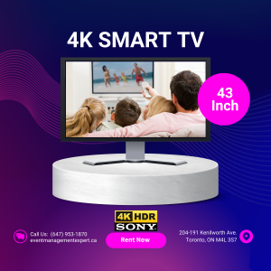 43 Inch 4K SMART TV – Sony HDR Rental